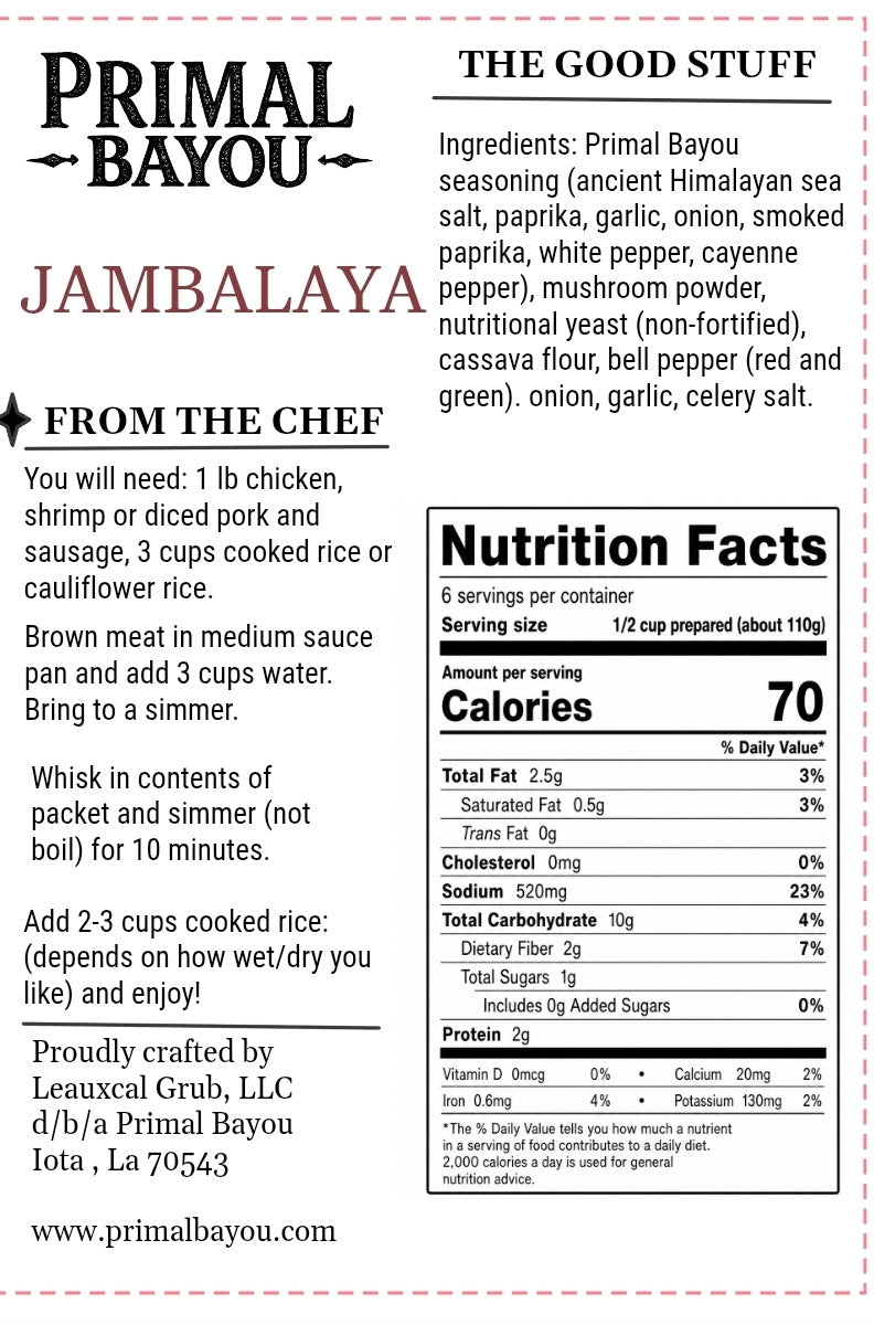 Primal Bayou Jambalaya
